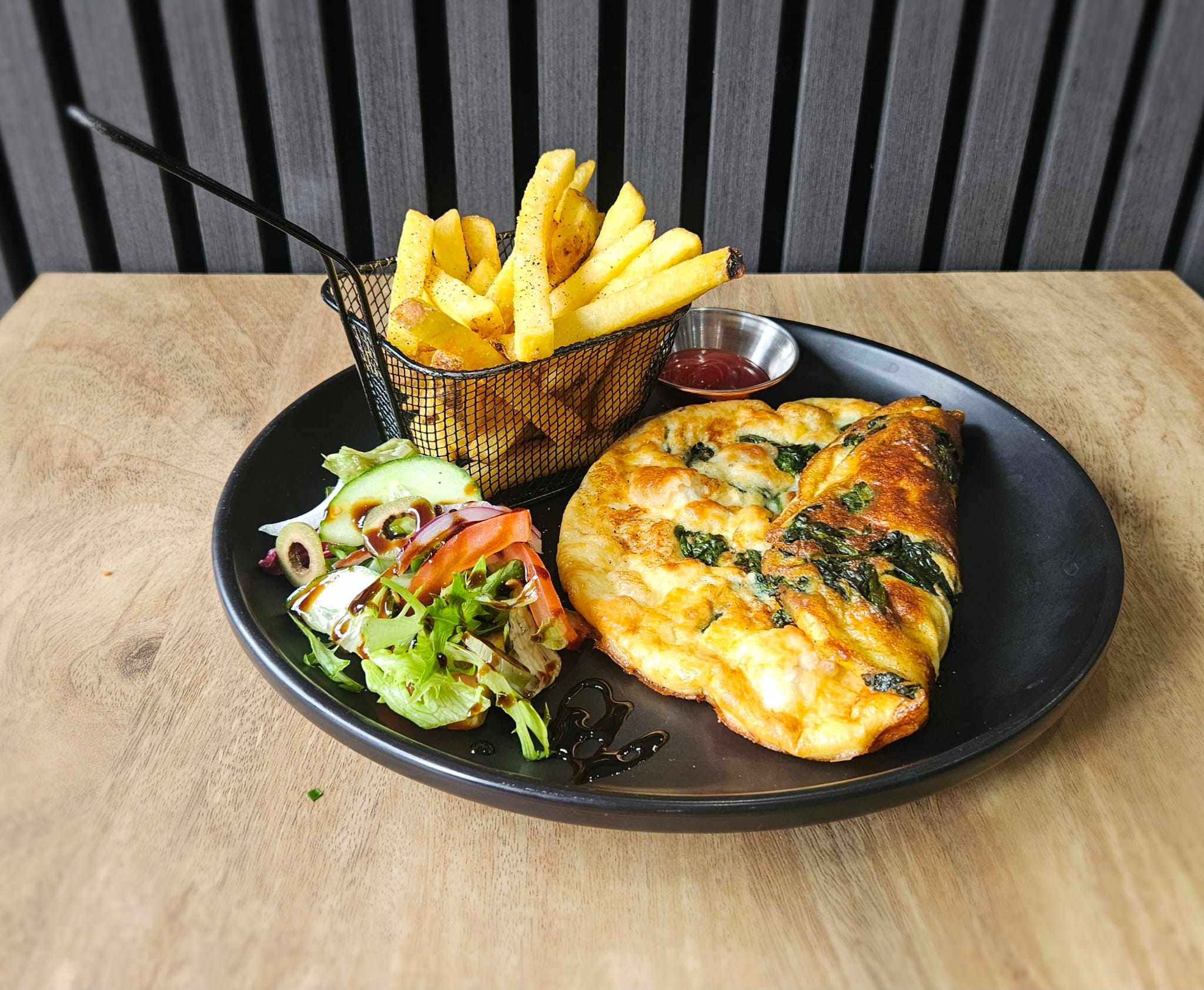 Spinach & Goats Cheese Omelette