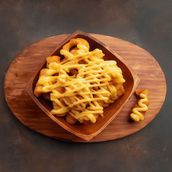 Curly French Fries With Cheese Sauce