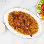 Bannu Pulao With Half Chicken Charcoal	