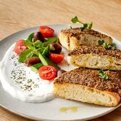 Freshly Baked Manoushe style Zaatar Bread