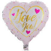 I Love You Pink Foil Balloon