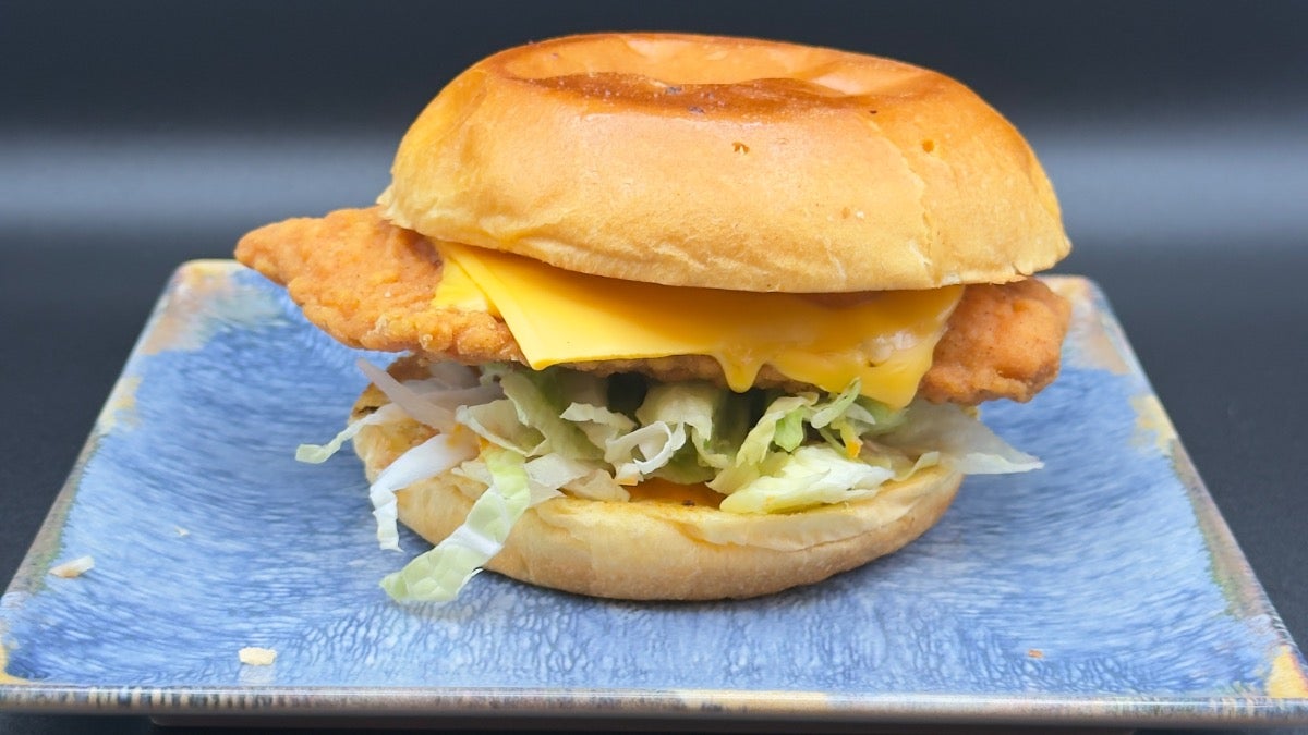 Fried chicken burger