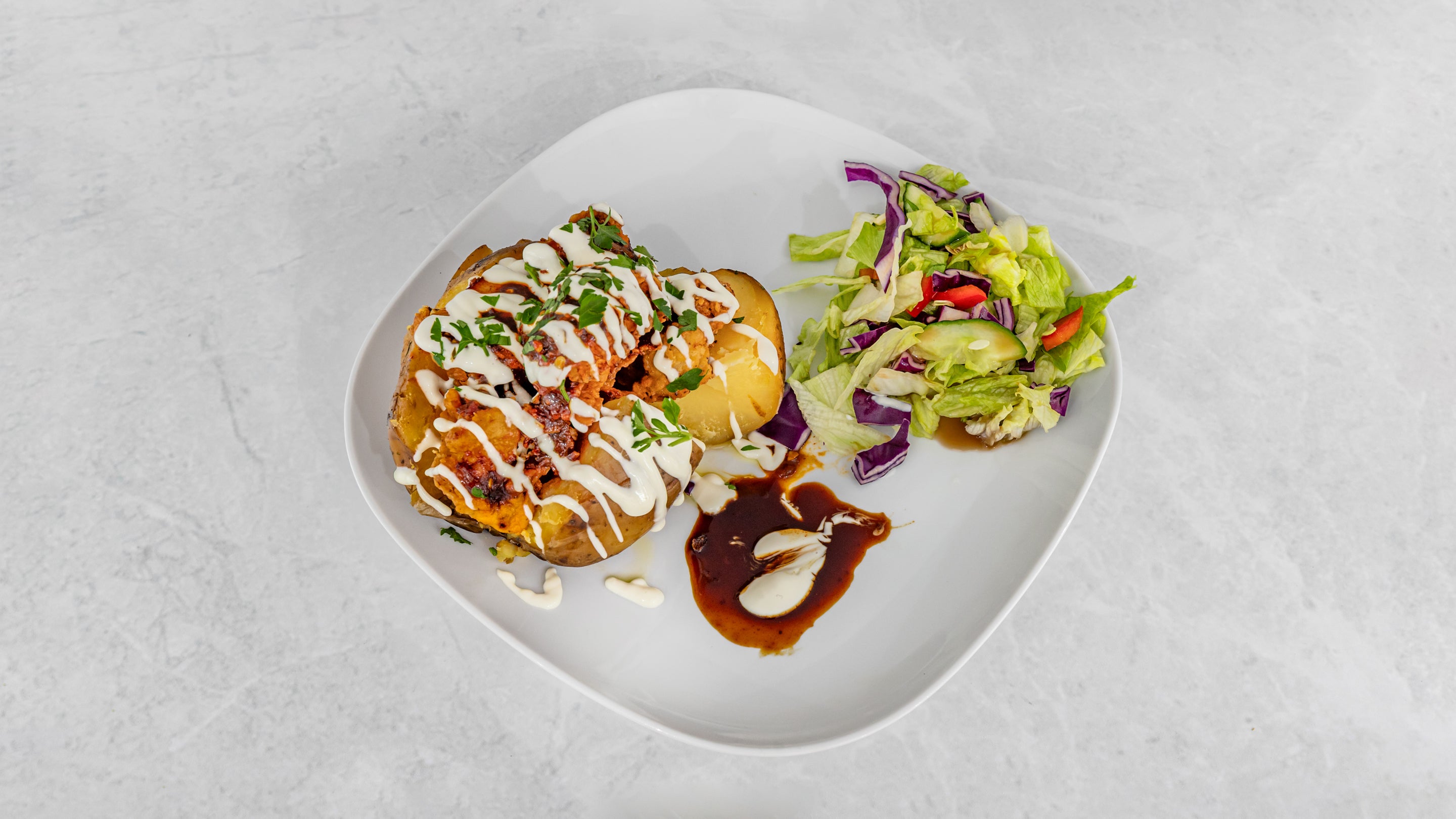 Crispy Buttermilk Chicken, Chipotle Sauce & Sour Cream