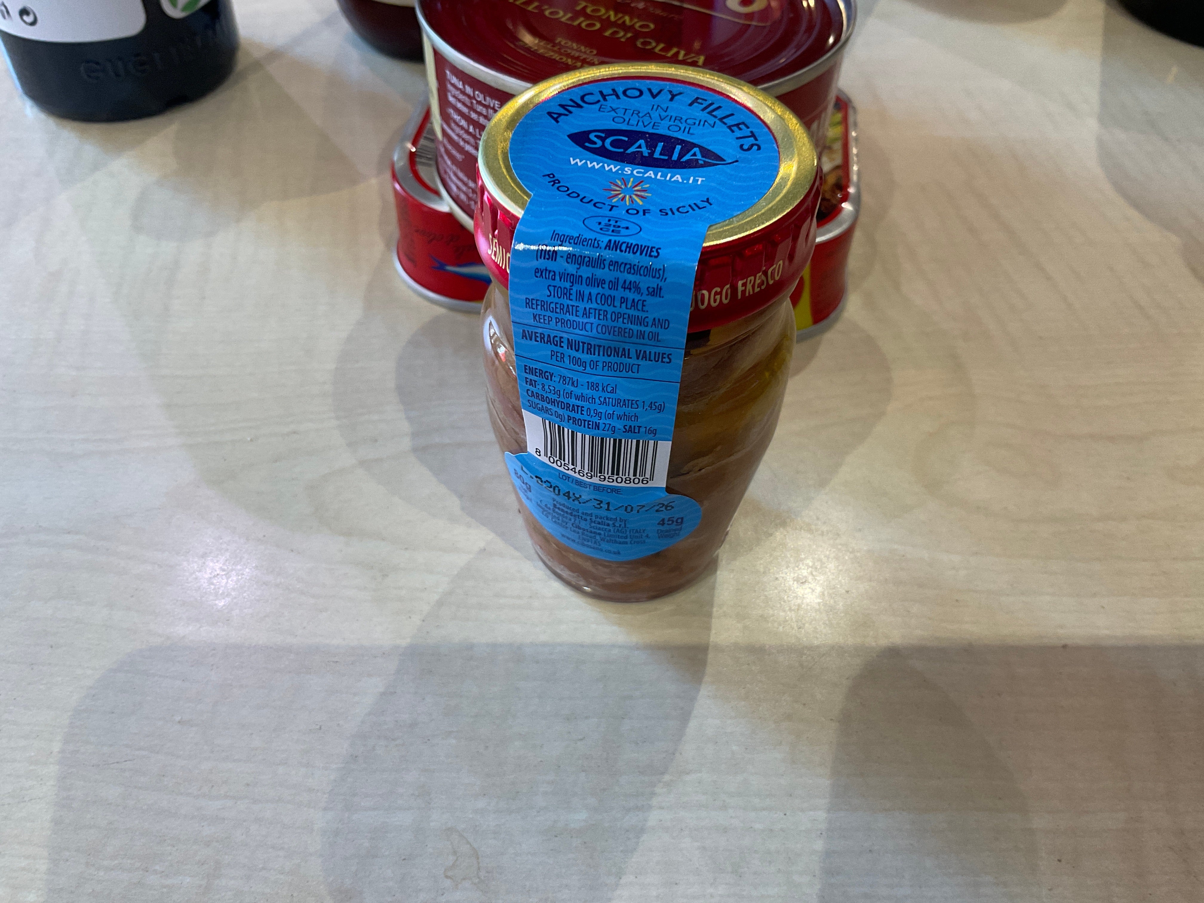 Anchovy Fillets Scalia  45G