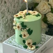 Green Floral Cake