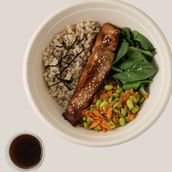 TERIYAKI SALMON BOWL WITH PONZU SAUCE