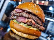 American Double Bacon Hamburger