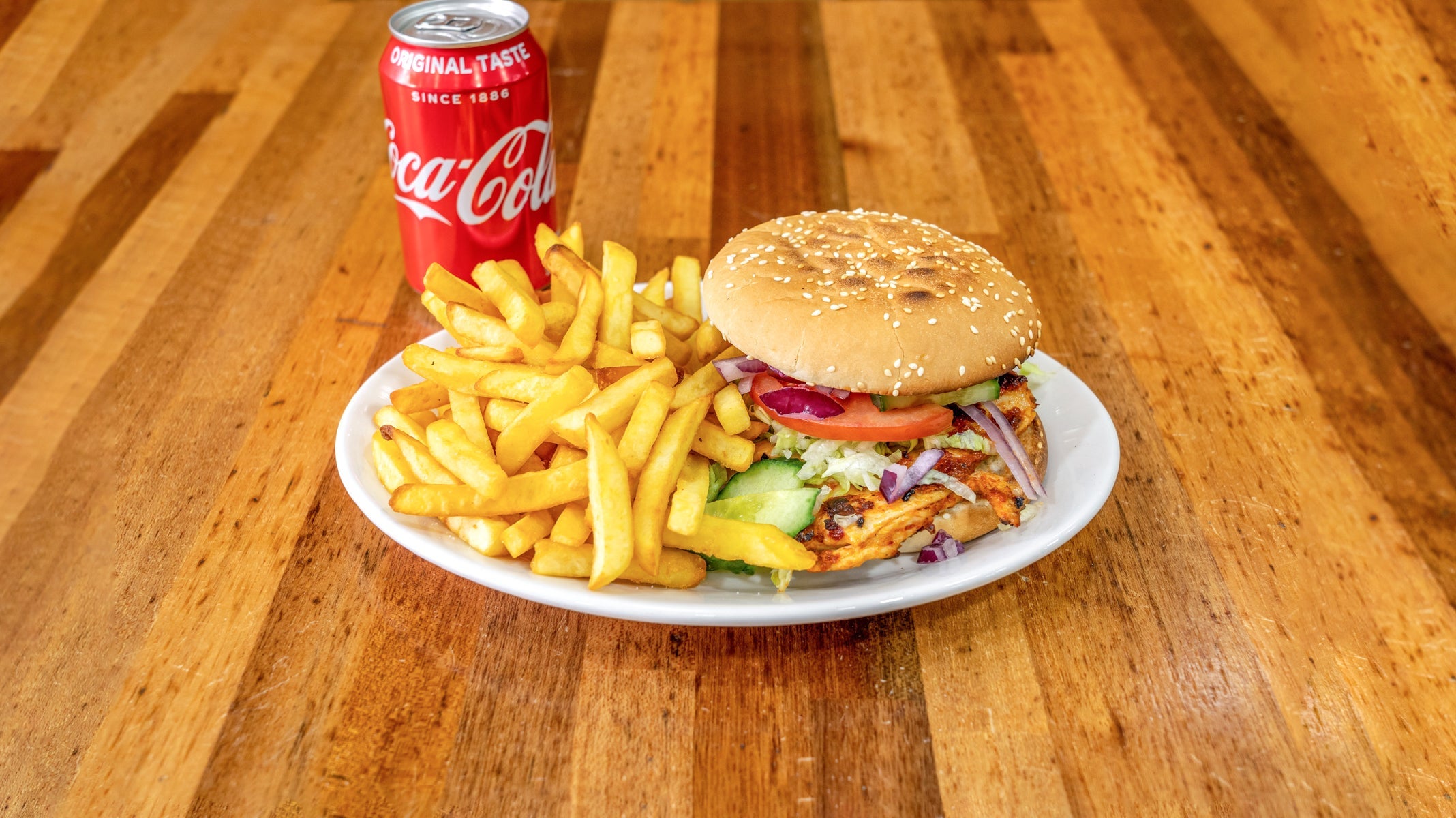 Chicken Fillet Burger, Chips