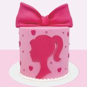 Baribe Cake With Ribbon And Pearls One Layer