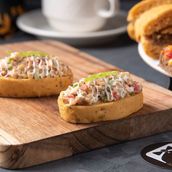 Vegetable Chicken on Ciabatta Bread