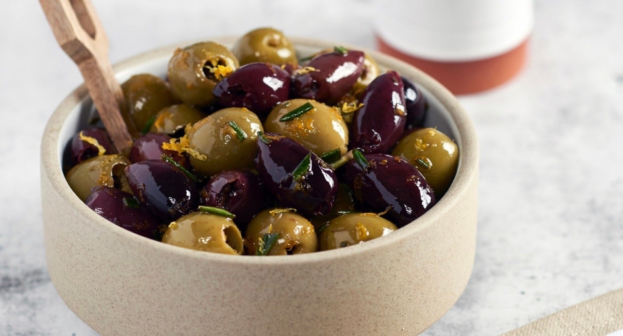 Marinated olives