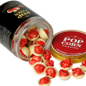 Choco-Pop Strawberry Popcorn Coated With White Chocolate 