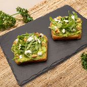 Rocket Goat Cheese Avocado Toast
