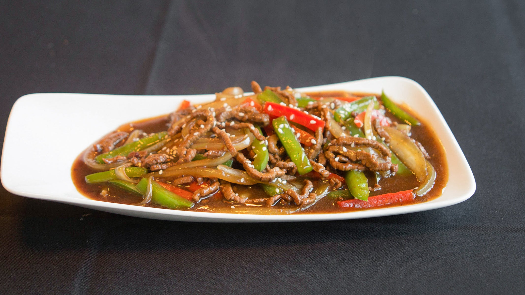 Beef Strips with Green Peppers
