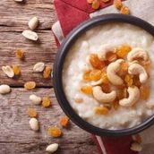 Plain Rice Pudding with Nuts 