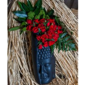 Black Face Vase Large