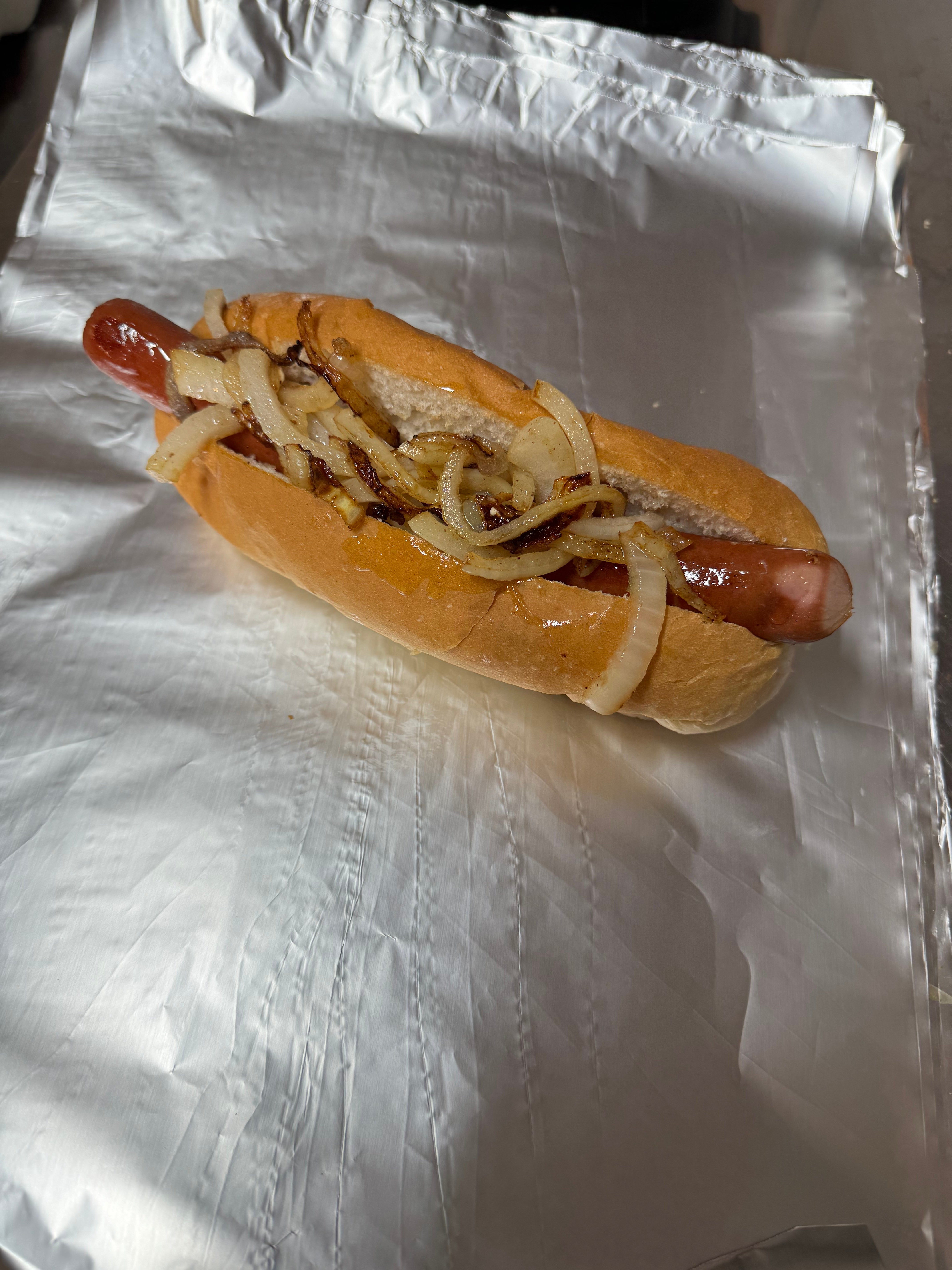 Hot Dog with Fried Onions