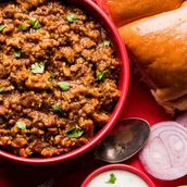 Mutton meat Keema Pav