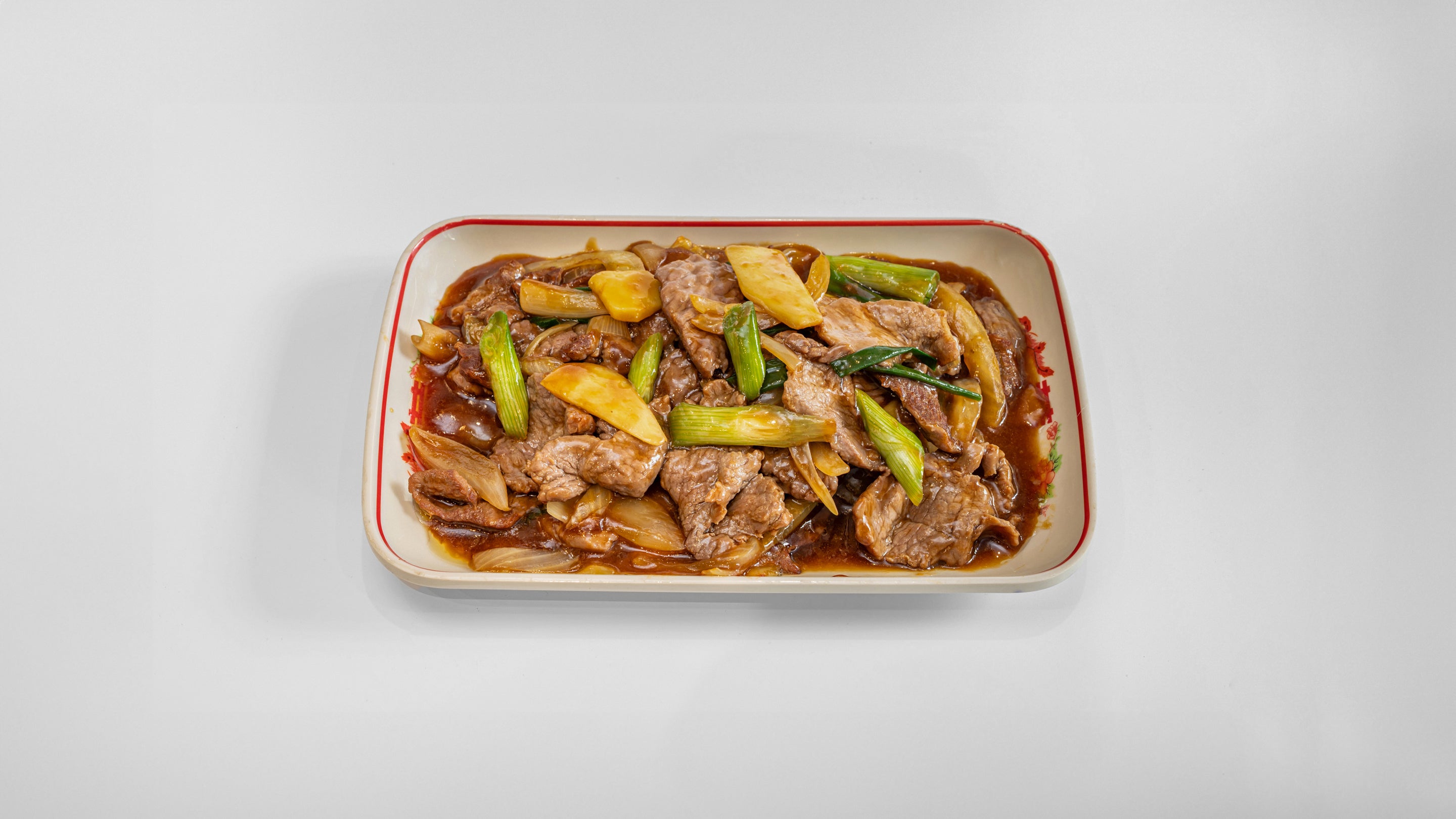 Beef Slices with Ginger & Spring Onions