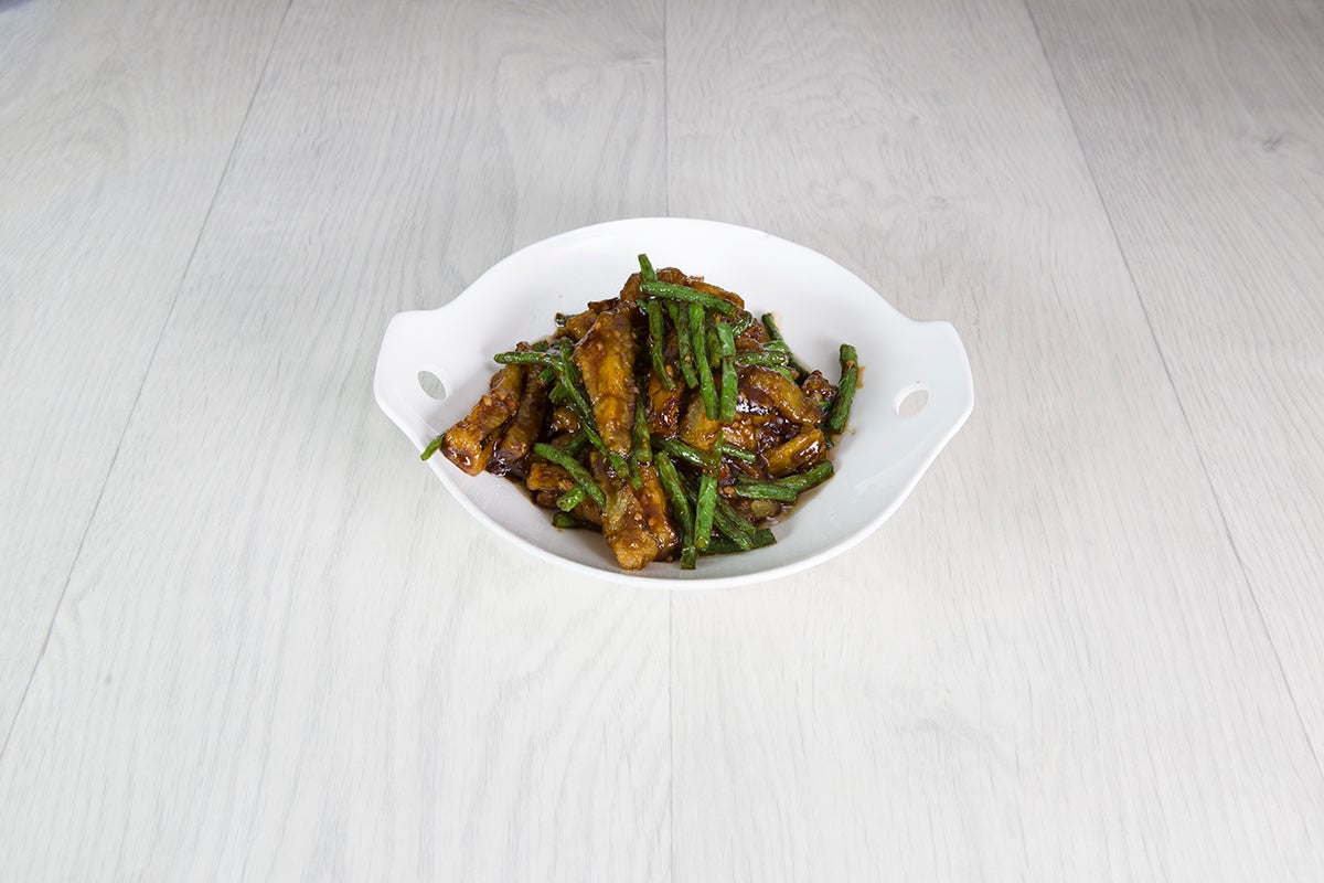Aubergines with Fine Beans 茄子烧豆角 #116