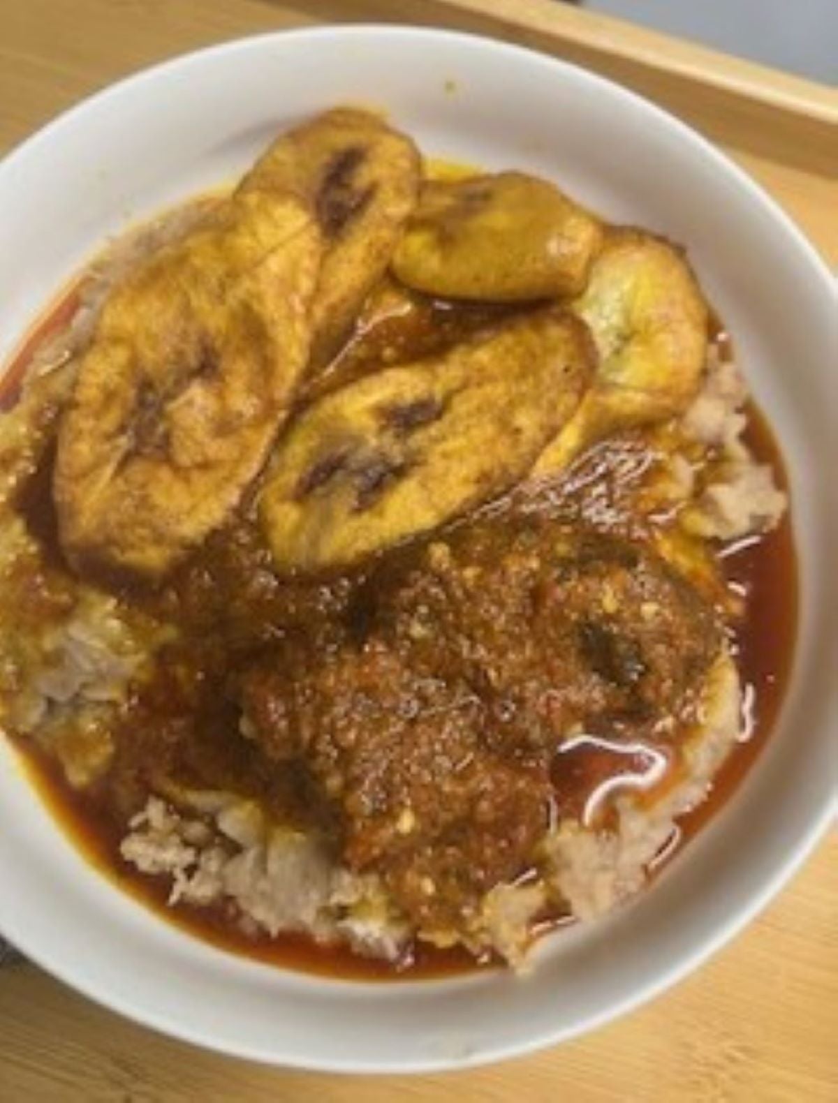 Ewa Aganyi with Plantain