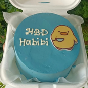 Hbd Habibi Bento Cake . Mix Chocolate Vanilla