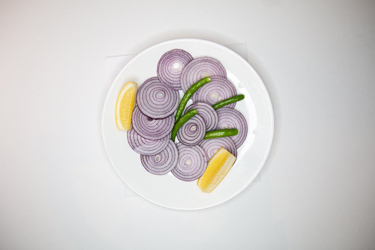 Laccha Pyaz and Green Chilies