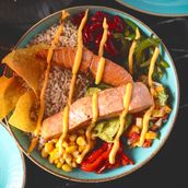 Salmon Buritto Bowl