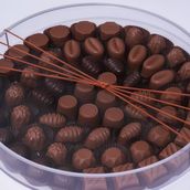 Assorted Chocolate of 61 pcs in Acrylic Round Box
