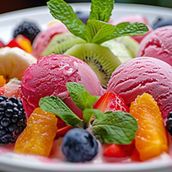 Fruit Salad With Ice Cream
