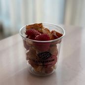 Waffle Cup with strawberries