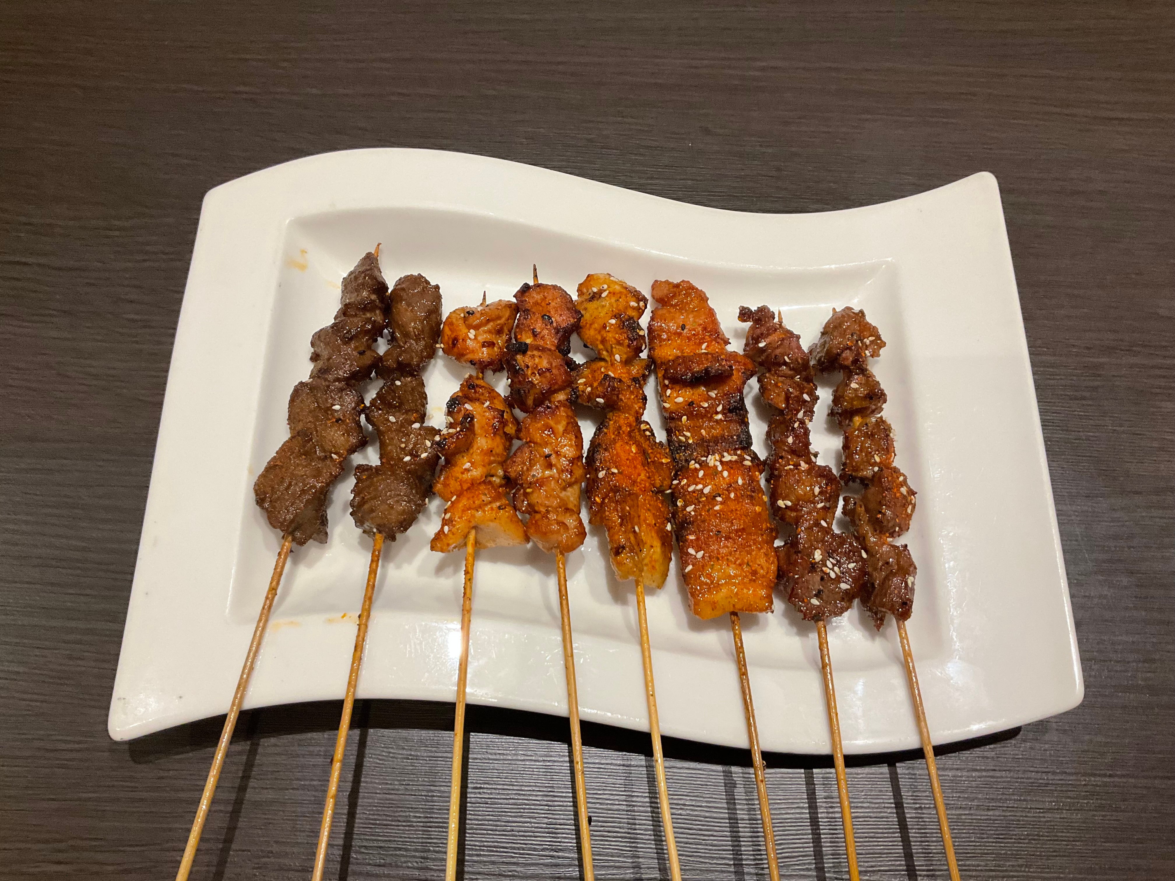 Mixed barbecue plate 串燒并盘