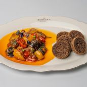 Adjapsandal with Borodinsky Croutons