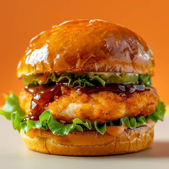 Spicy BBQ Chicken Burger ♨️
