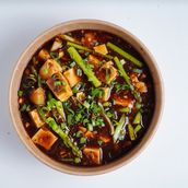 Black Pepper Tofu and Asparagus ( Vegetarian )