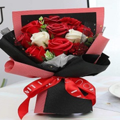 Red And White Rose Bouquet