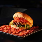 Beef burger cheetos