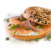 Salmon Cream Cheese Bagel
