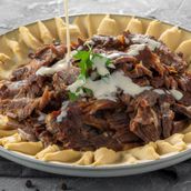 Hummus With Chicken and Beef Shawarma