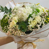 Hydrangeas Spray Roses Wax Flowers