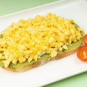 Smashed Avo With Scrambled Eggs On Toast