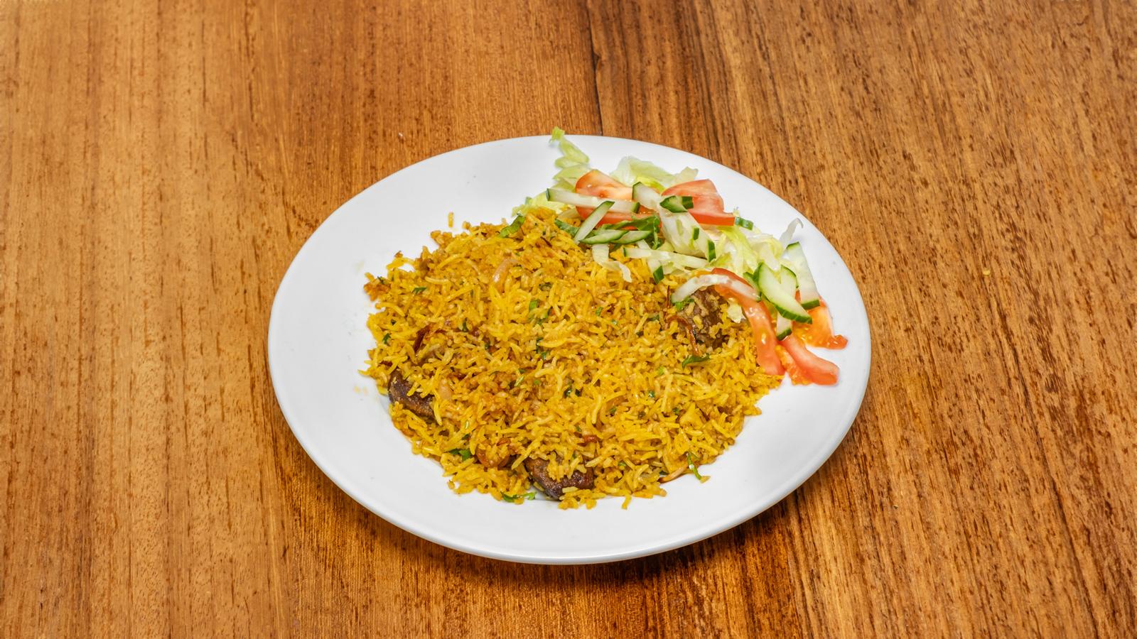 Beef Biryani With Salad