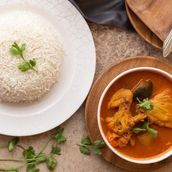 Chicken Salona With White Rice
