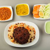 Fresh Afghani Pulao with Chapli kabab