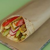 Baked Falafel & Halloumi Wrap