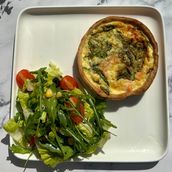 Salmon quiche