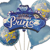 Happy Birthday Prince Helium Balloons