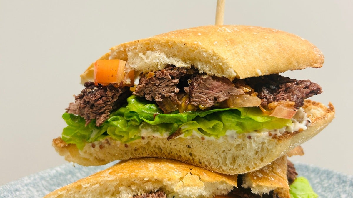 Steak & Crispy Onion Ciabatta
