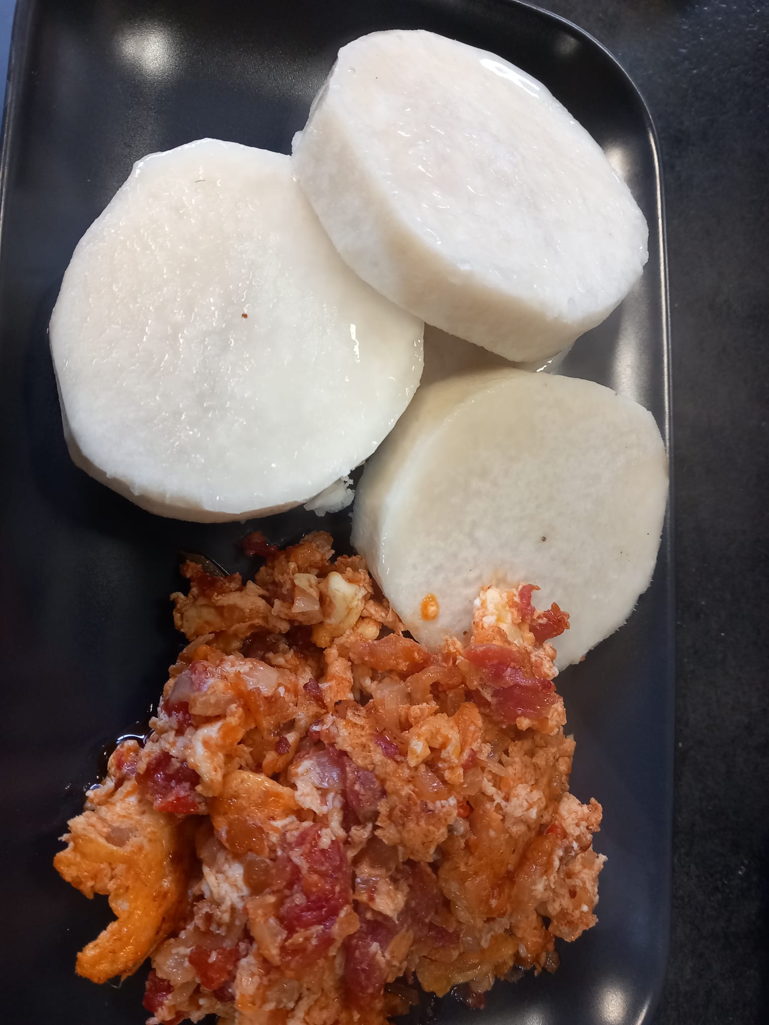 Boiled Yam and Fried Egg