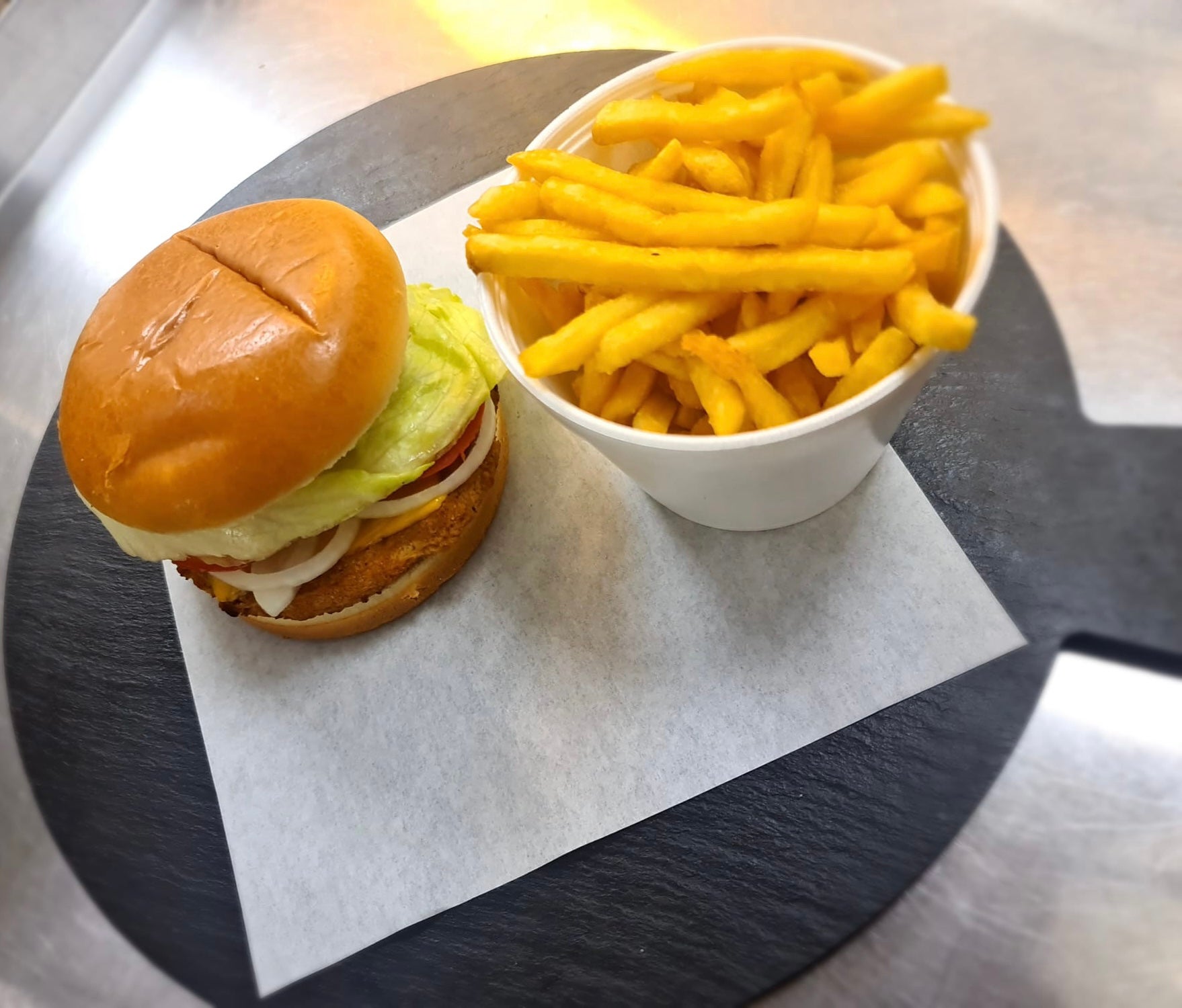 Cheesy Chicken Burger